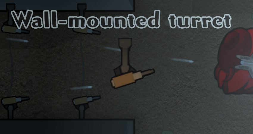 Wall-mounted turret