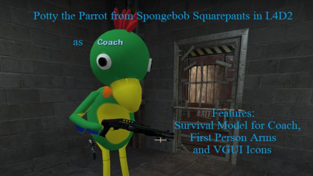 Potty the Parrot replace Coach L4D2