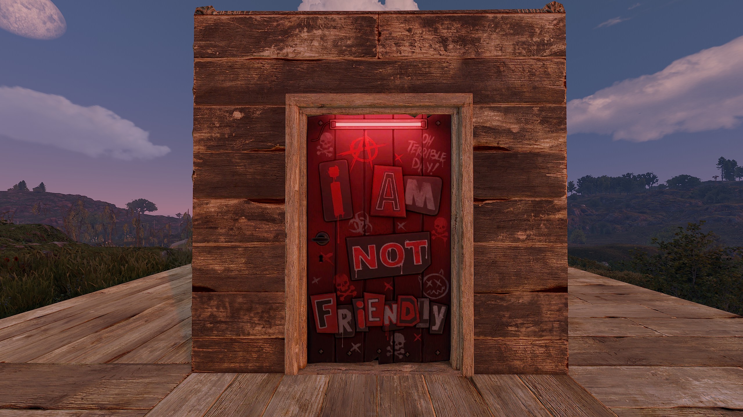 NOT Friendly Wooden Door