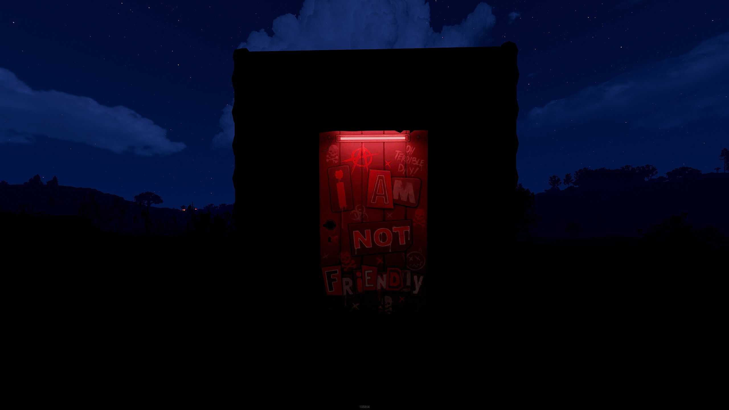 NOT Friendly Wooden Door