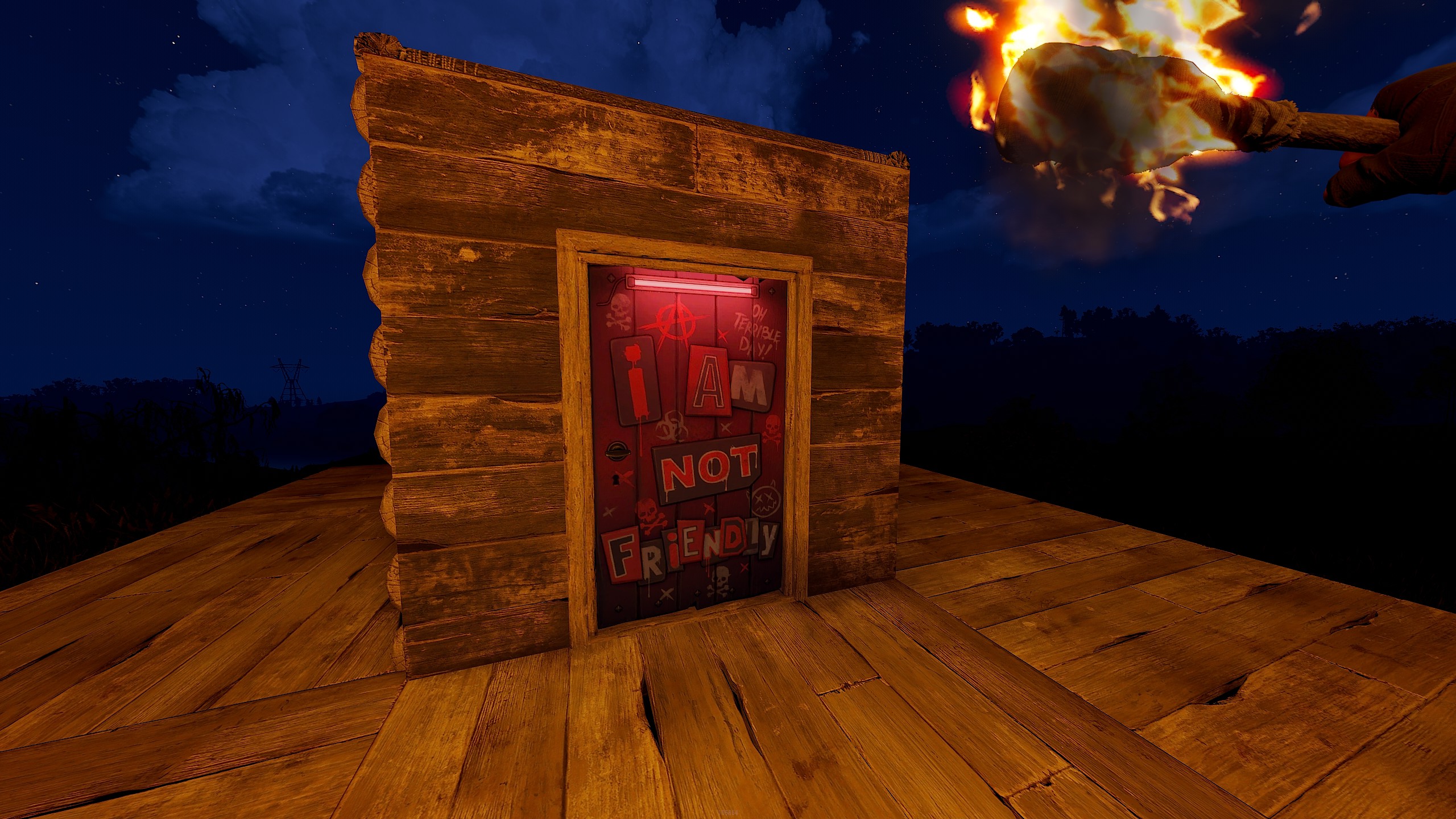 NOT Friendly Wooden Door