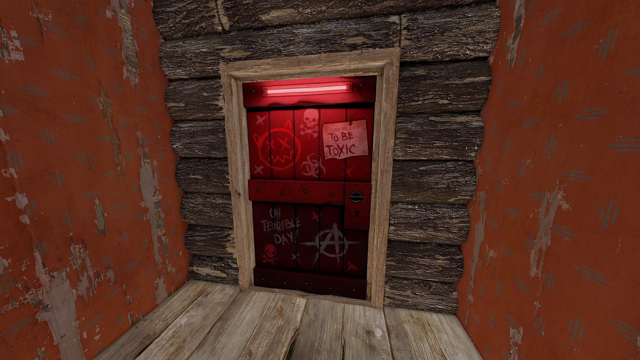 NOT Friendly Wooden Door