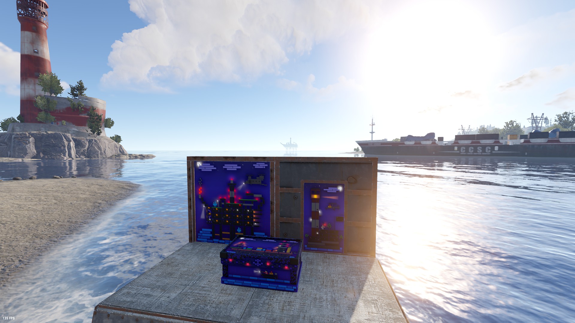 Blocky Lighthouse Door