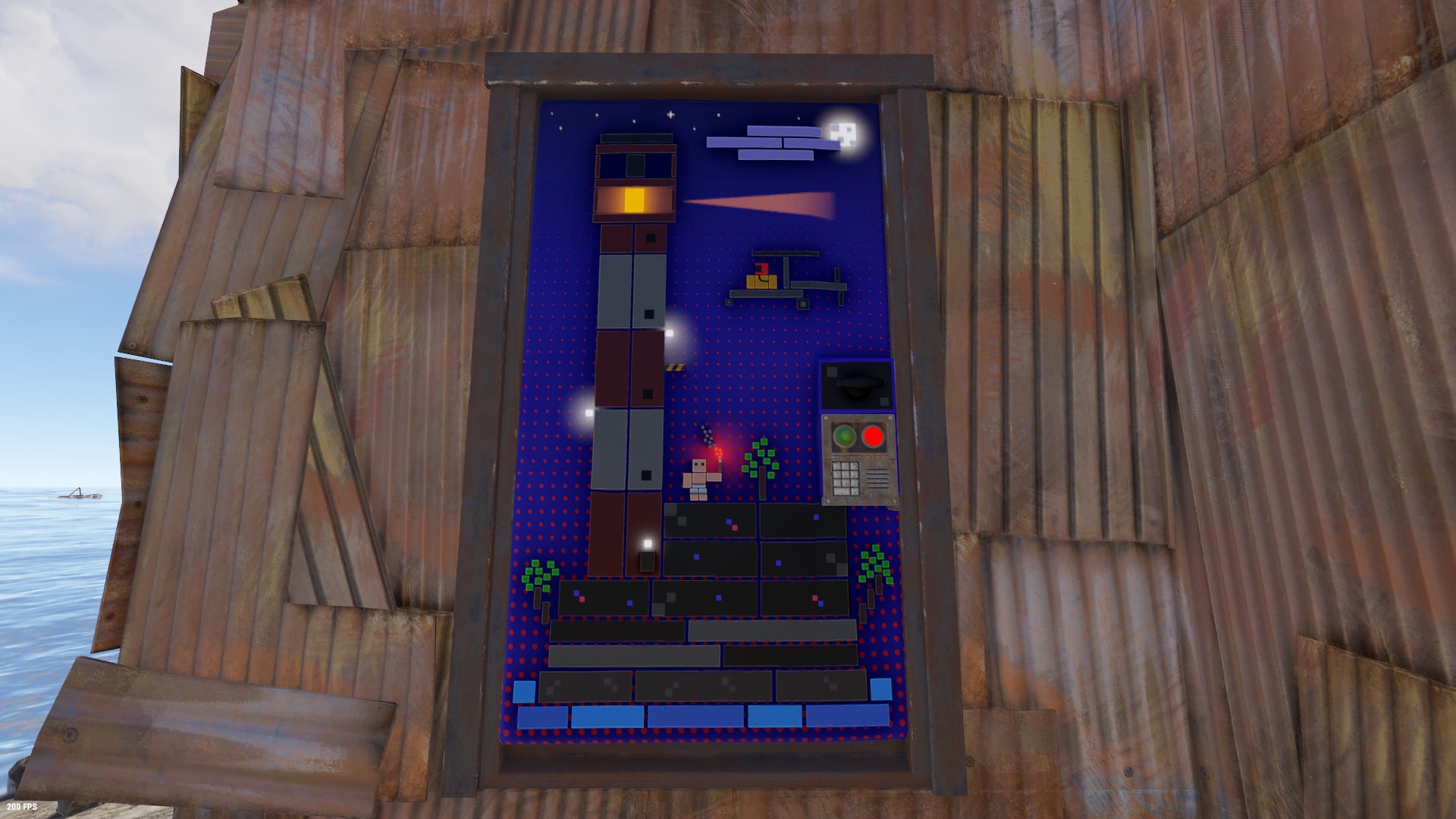 Blocky Lighthouse Door