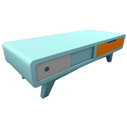 TS4 Retro coffee table - blue