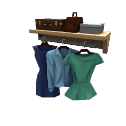 TS4 Women's coat rack - blue and green