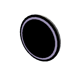 TS4 Circle mirror - purple light