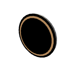 TS4 Circle mirror - orange light