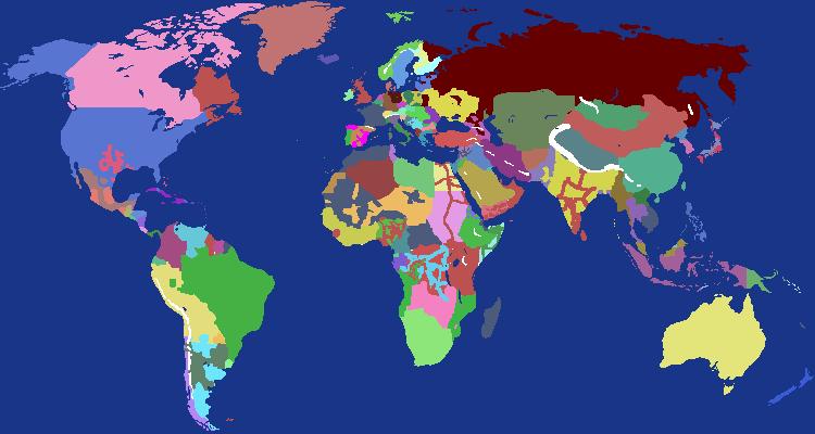 World Map Altenetive Cold War