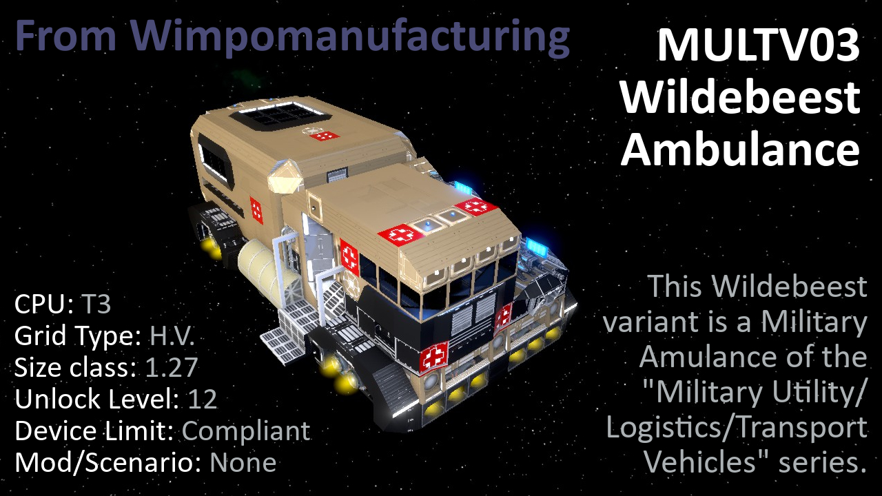 MULTV03 Wildebeest Ambulance preview