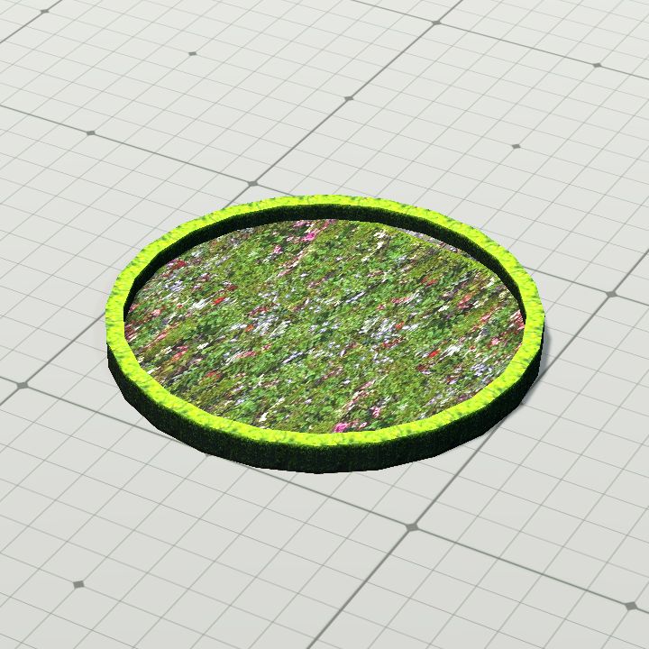 Circular flower bed