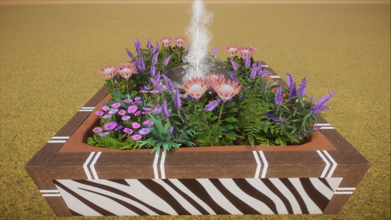 Africa Zebra Planter and Fountain