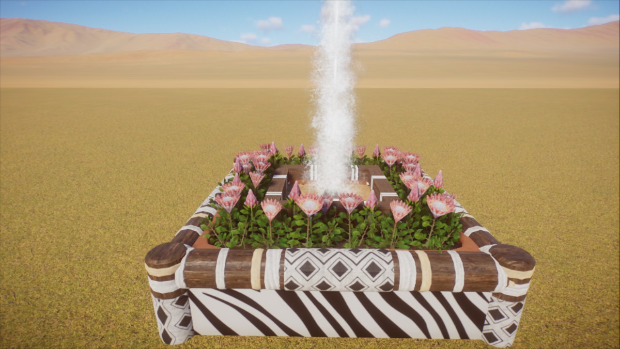 Africa Zebra Print Fountain