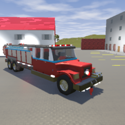 Red drill "H-Model" Firetruck Model Bricksburg Livery - Fixed
