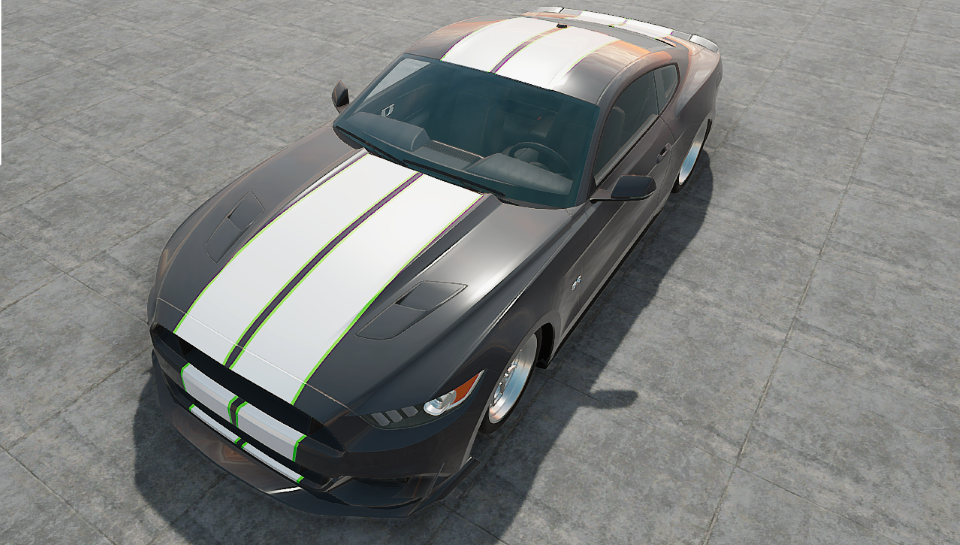 2017 Mustang White and Green Stripes Livery