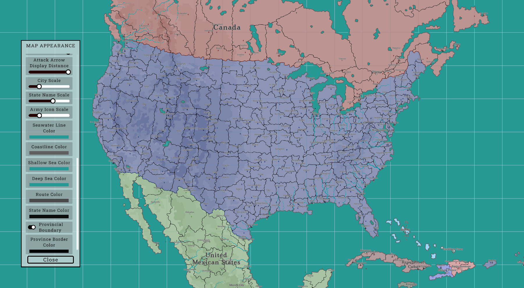 north america **WITH PROVINCES/CITIES** by questionmarkmanyes