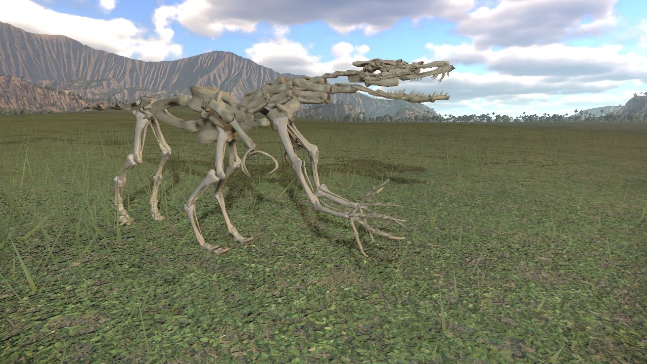 alien carnivore skeleton