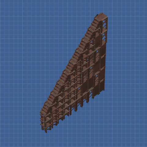 Straight Wooden Staircase