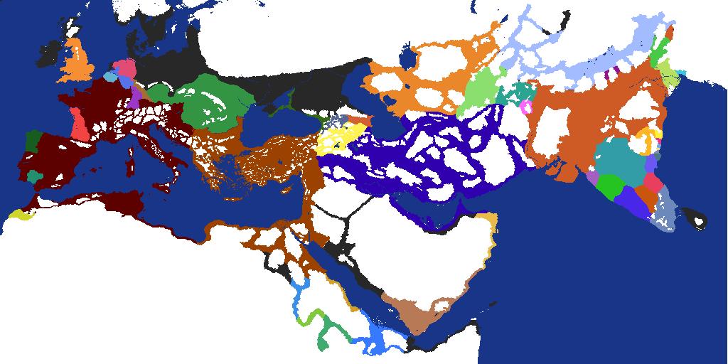 Ancient World (mostly accurate) 420 ad map