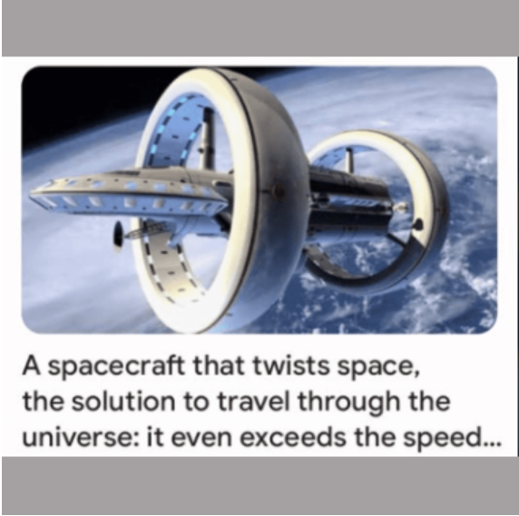 Speed of light spaceship prototype futuristic travel through space + interior
