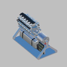 realistic dual displacement W18 engine