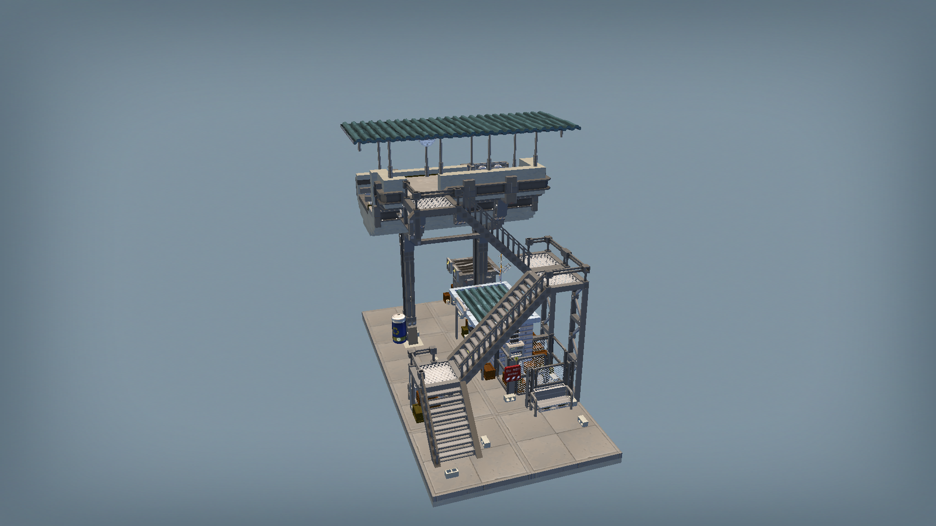 war torn elevated track station