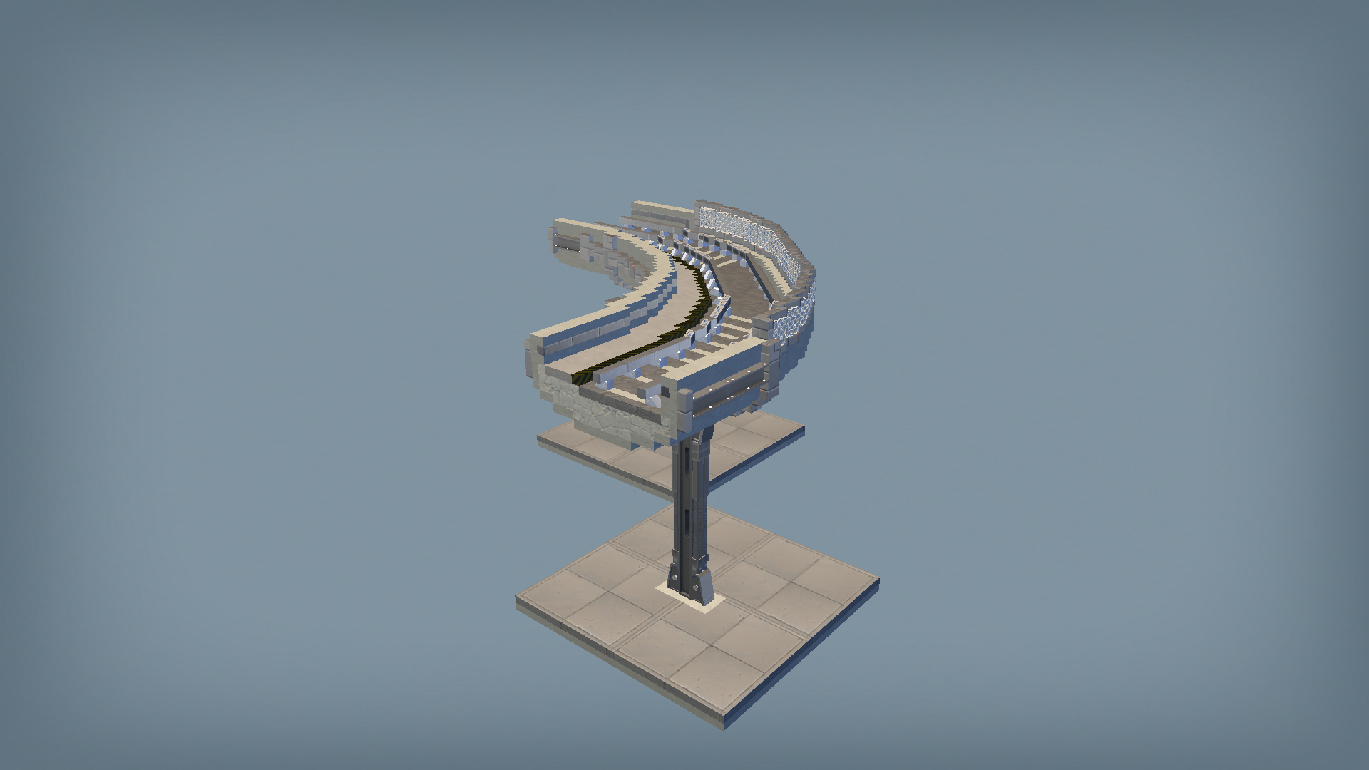 war torn elevated track curved A