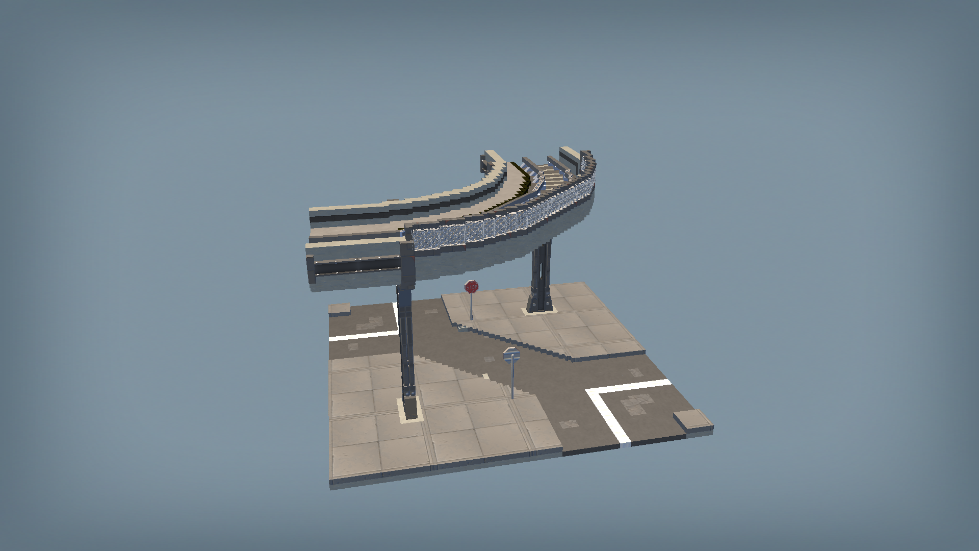 war torn elevated track curved B