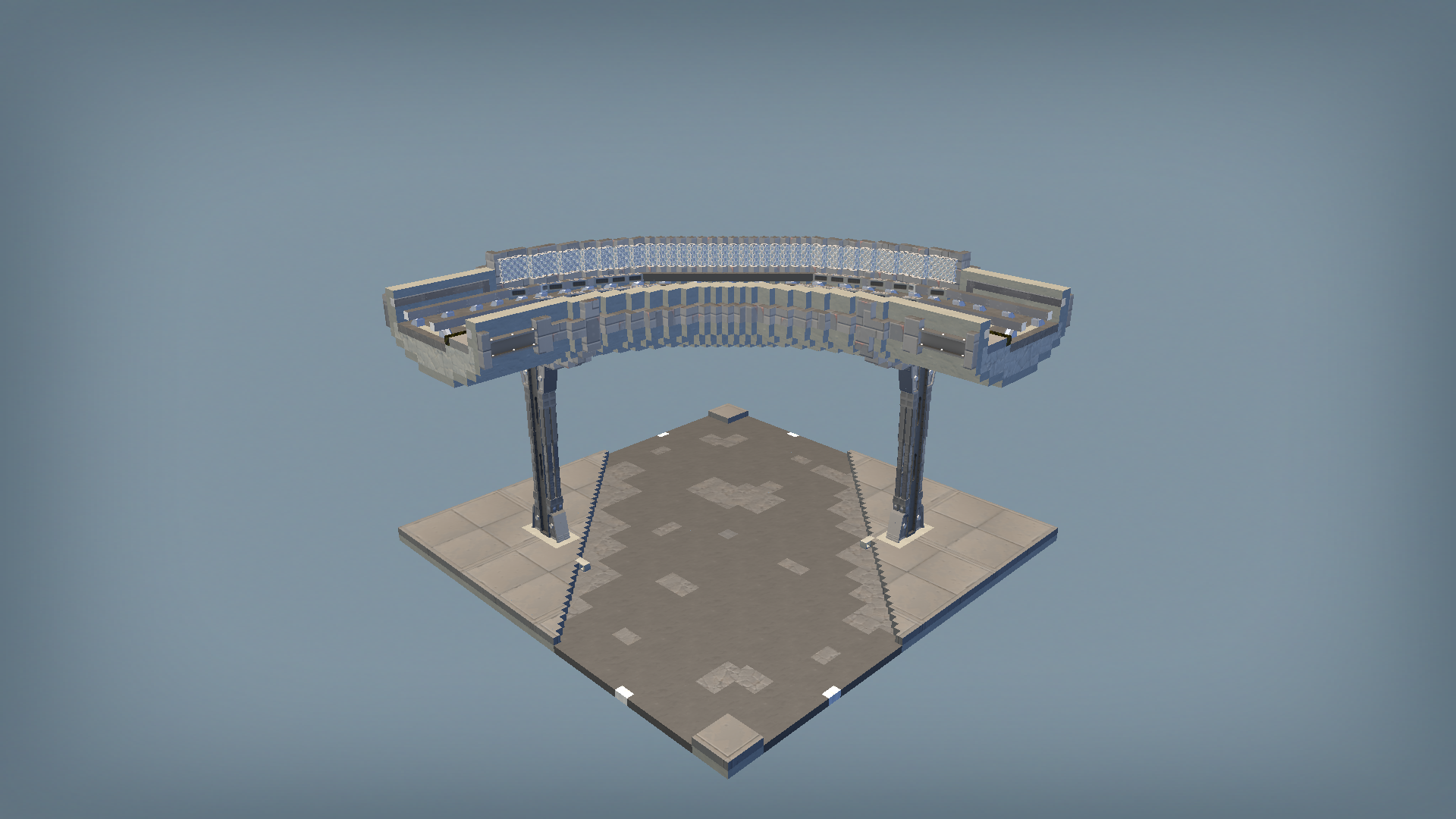 war torn elevated track curved C
