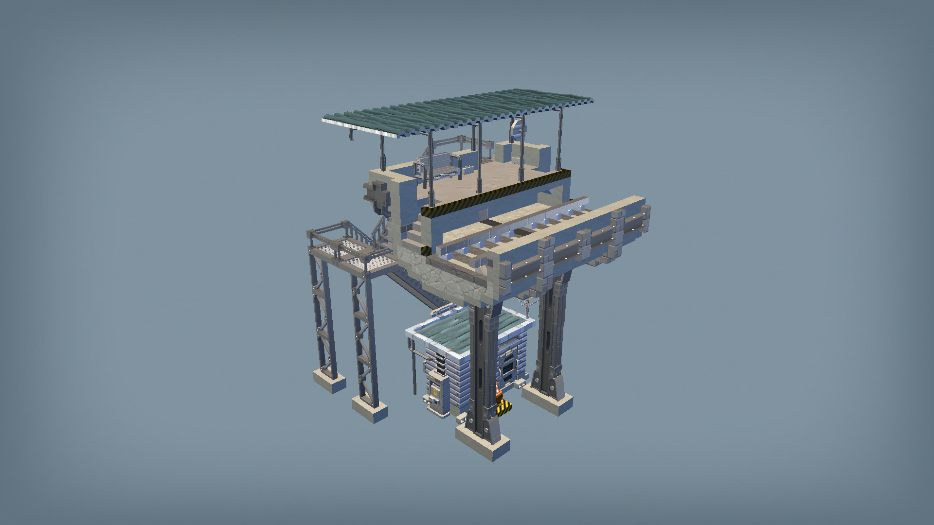 elevated track station