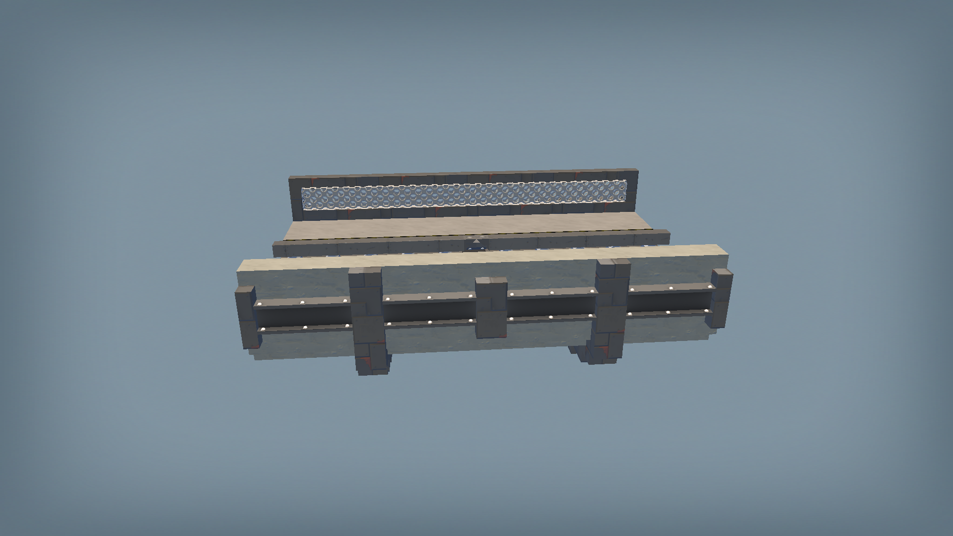 elevated track w/ fence (outside)