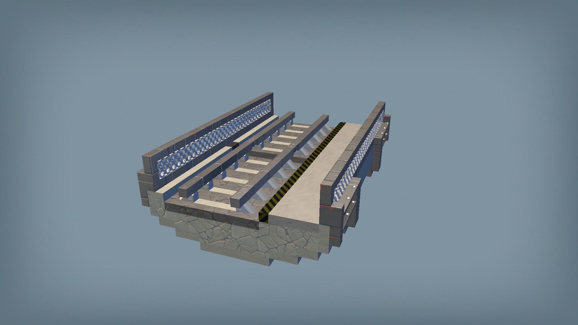 elevated track w/ fence (both)
