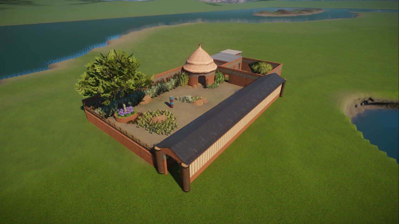Small Springbok enclosure with staff area