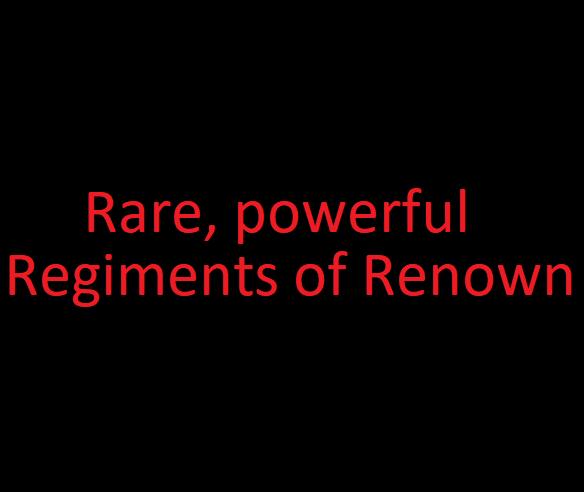 Regiment of Renown Exp Gain and Scaling Cycle Times - Doesnt really work anymore