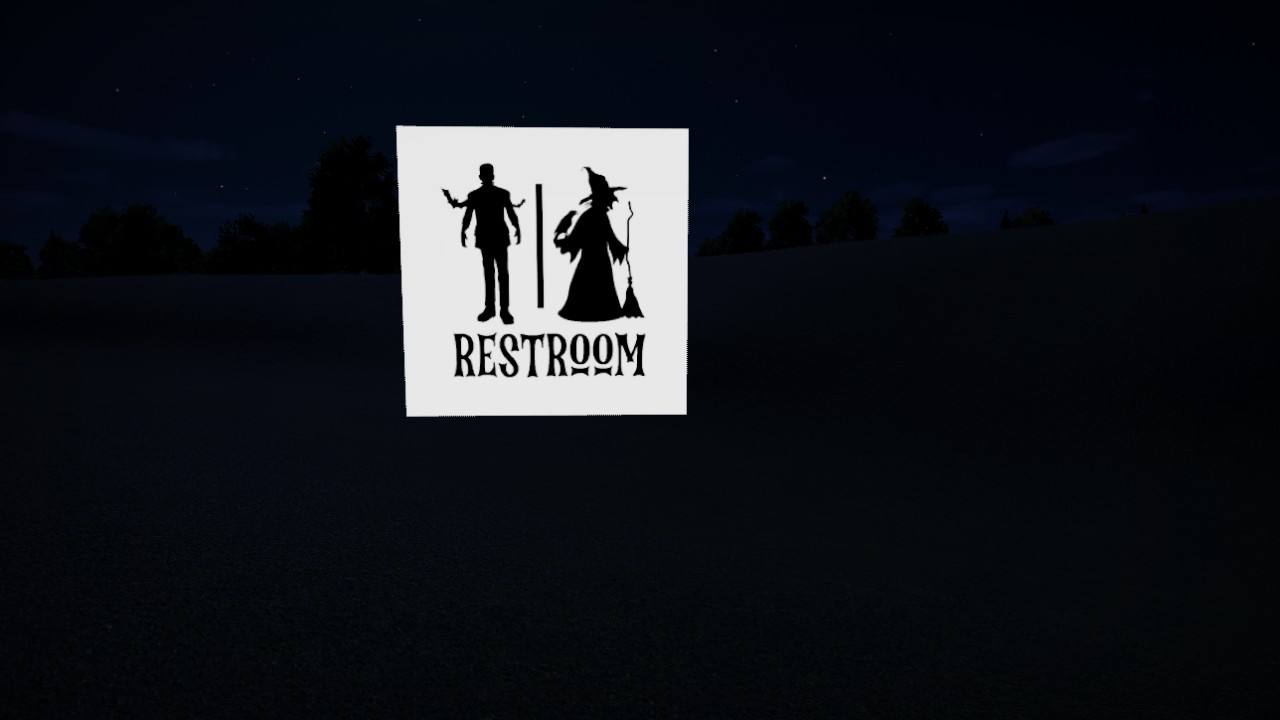 OZ-HauntedForestRestroomSign