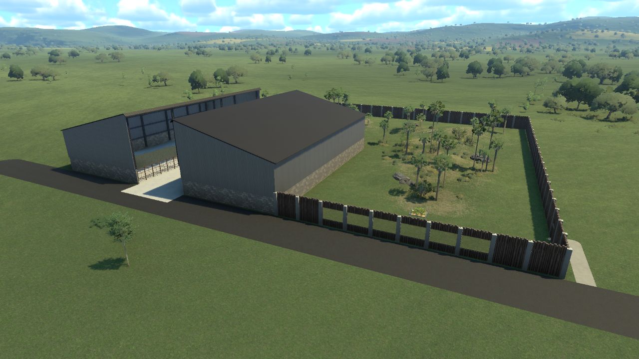 Hadrosaurus Enclosure with Barn
