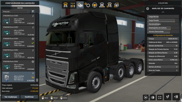 ENGINE D17 600 HP VOLVO FH16 2012 BY RODONITCHO MODS 1.0 1.52 18 10 2024