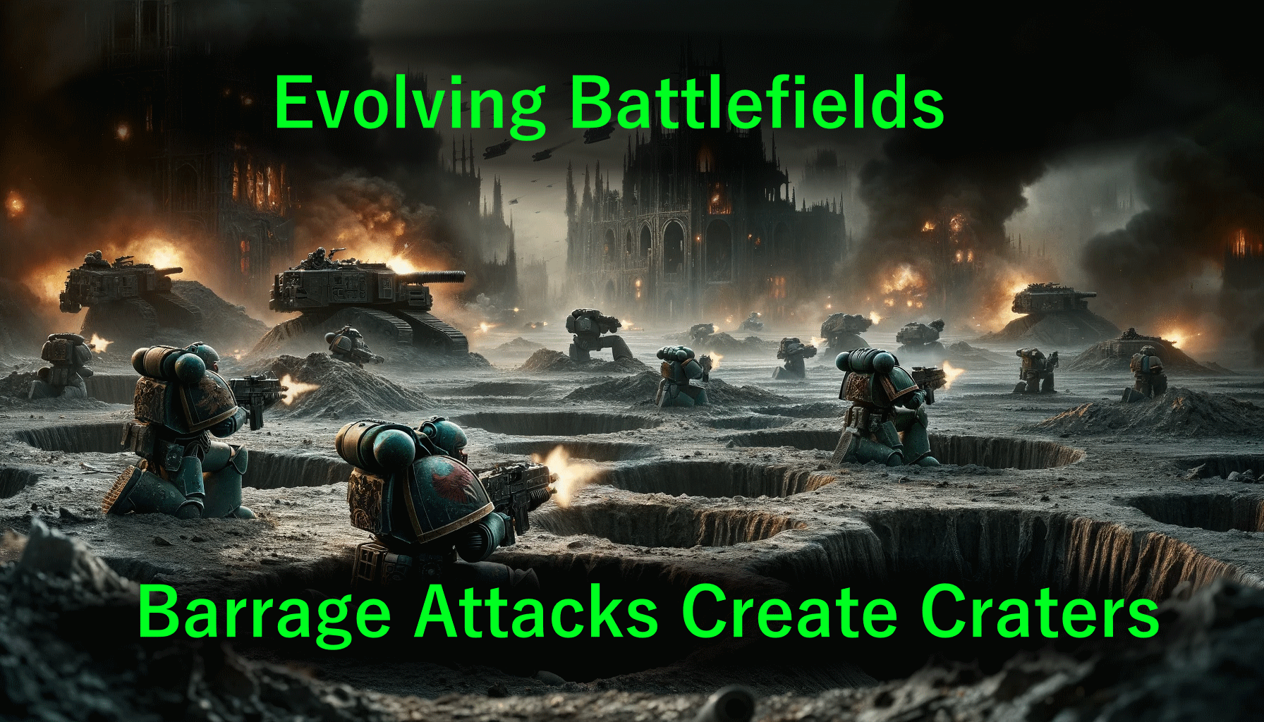 EBF Barrage Attacks Create Craters