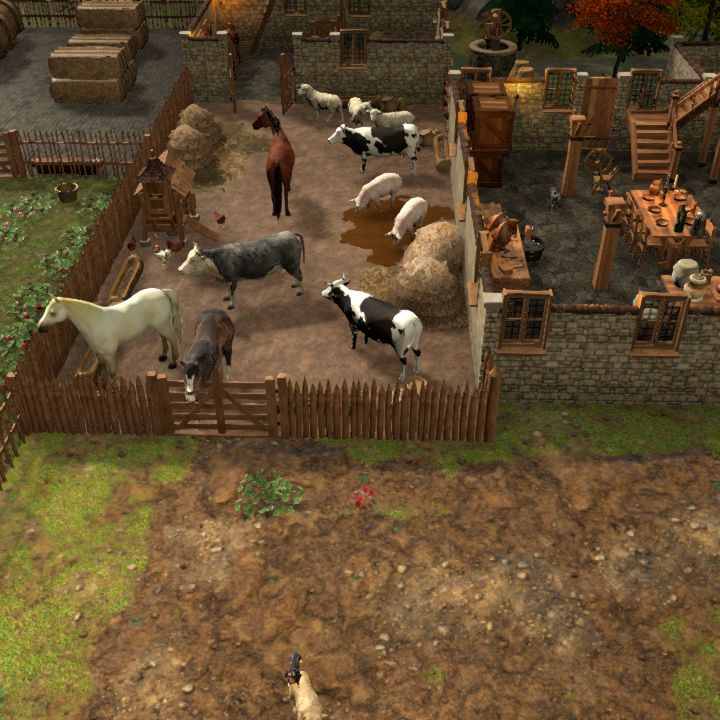 Farmhouse and Fields