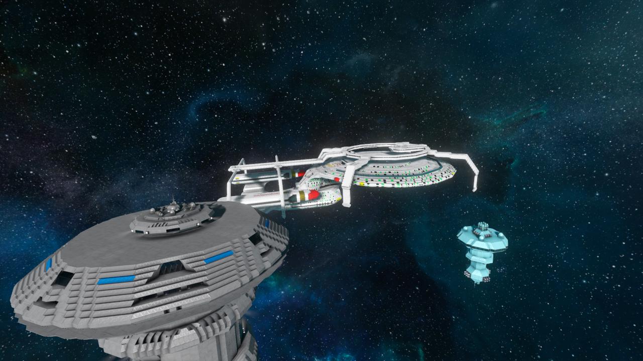 Galaxy Class and Starbase 253 with Shuttles