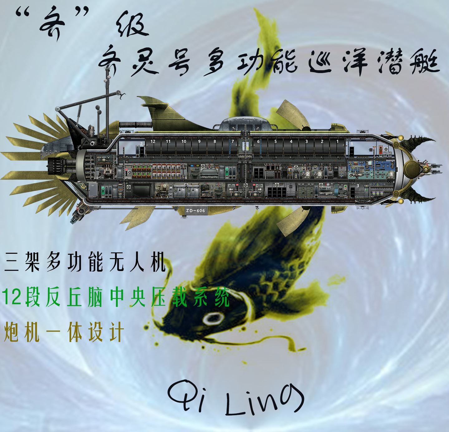 齐灵号多功能巡洋潜艇 – Barotrauma Mod