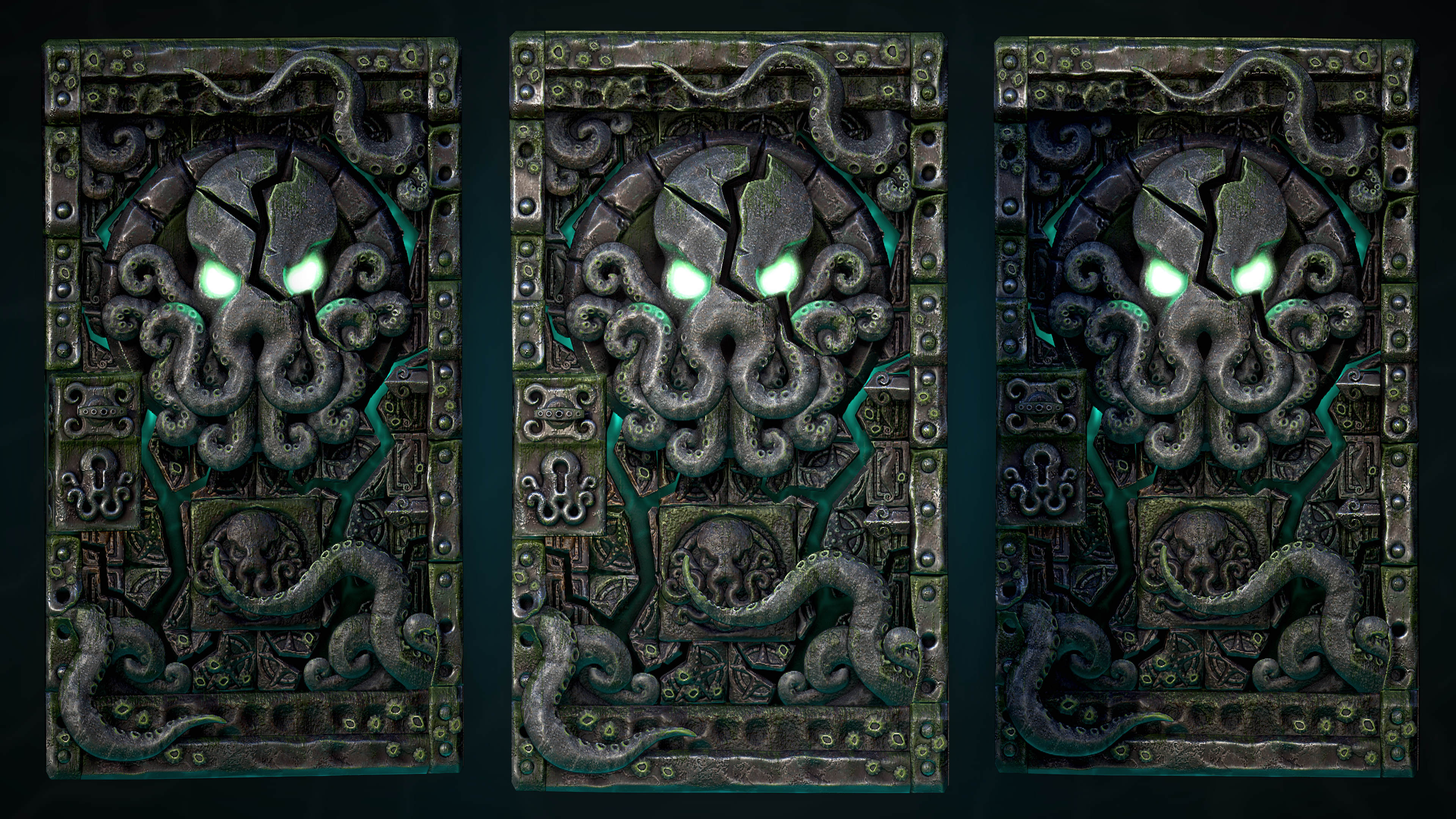 Tomb Of The Octopus Metal Door