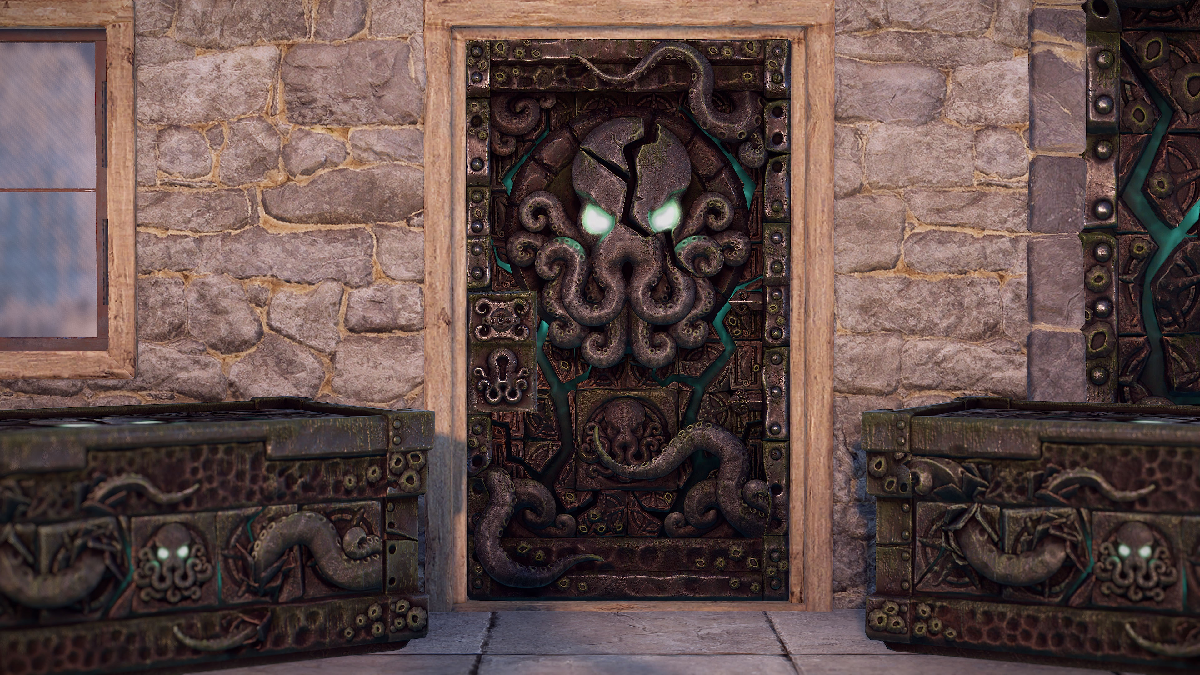 Tomb Of The Octopus Metal Door