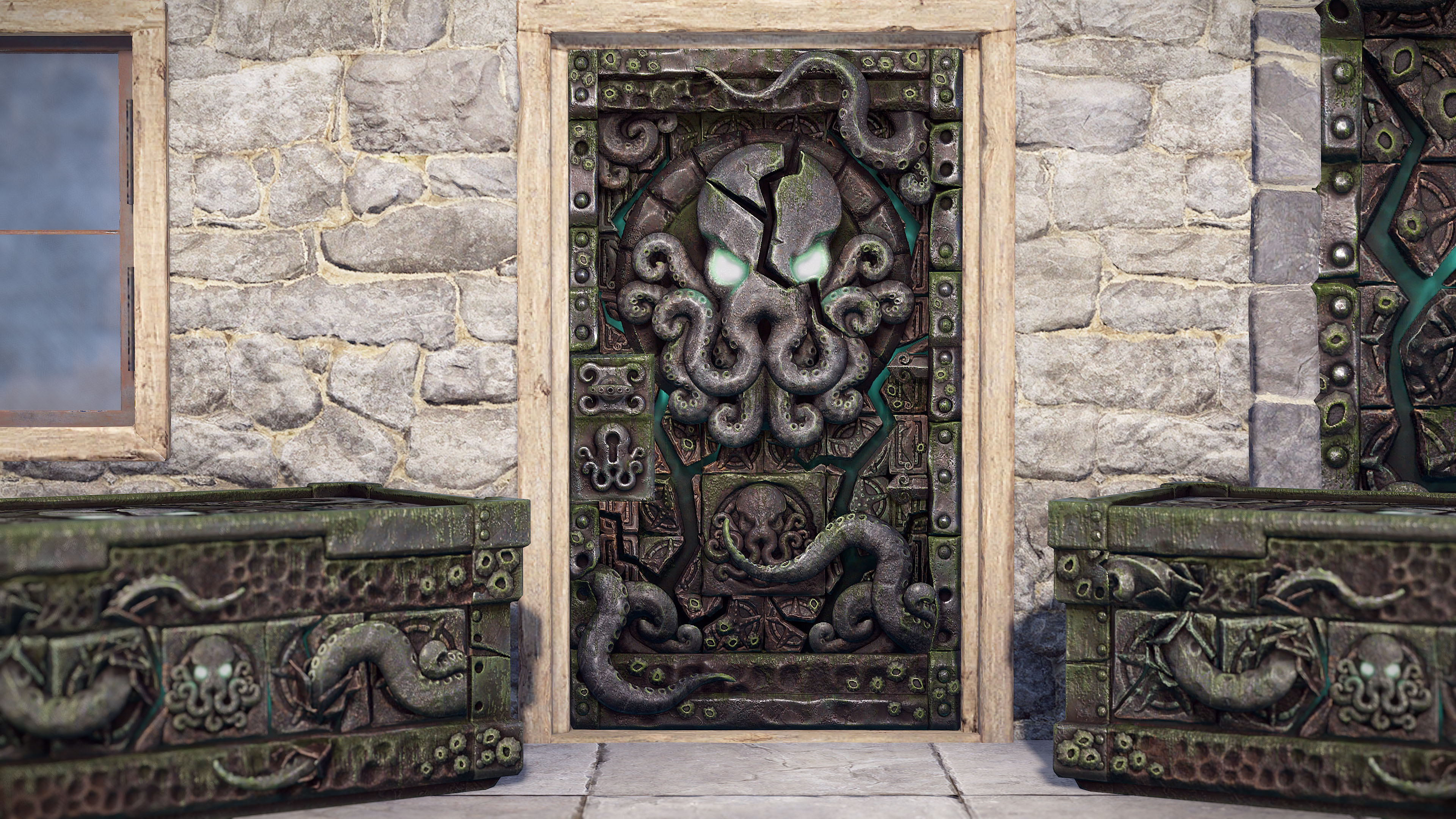 Tomb Of The Octopus Metal Door