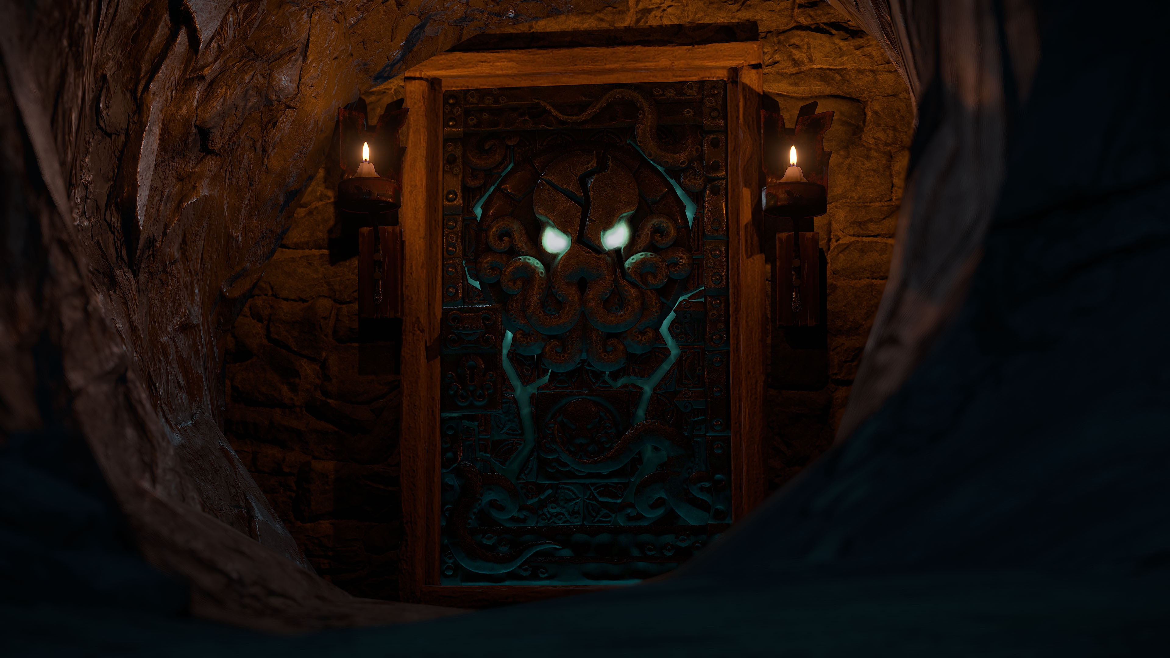 Tomb Of The Octopus Metal Door