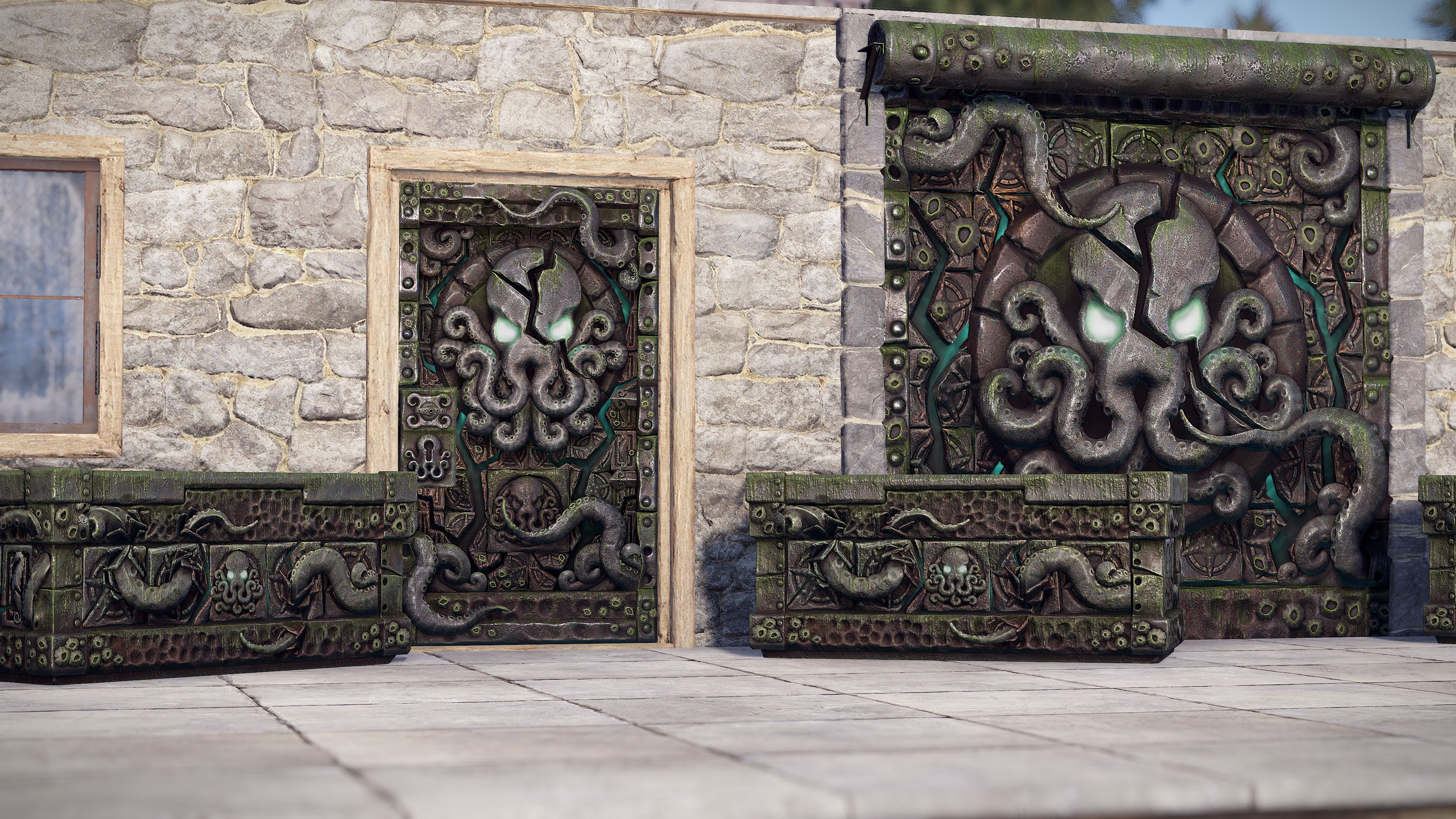 Tomb Of The Octopus Metal Door