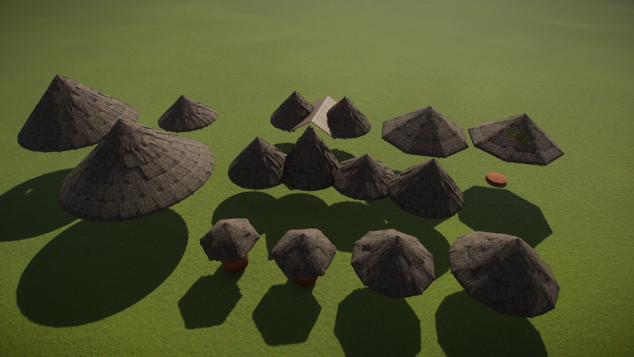 more thatch roofs by justGoron