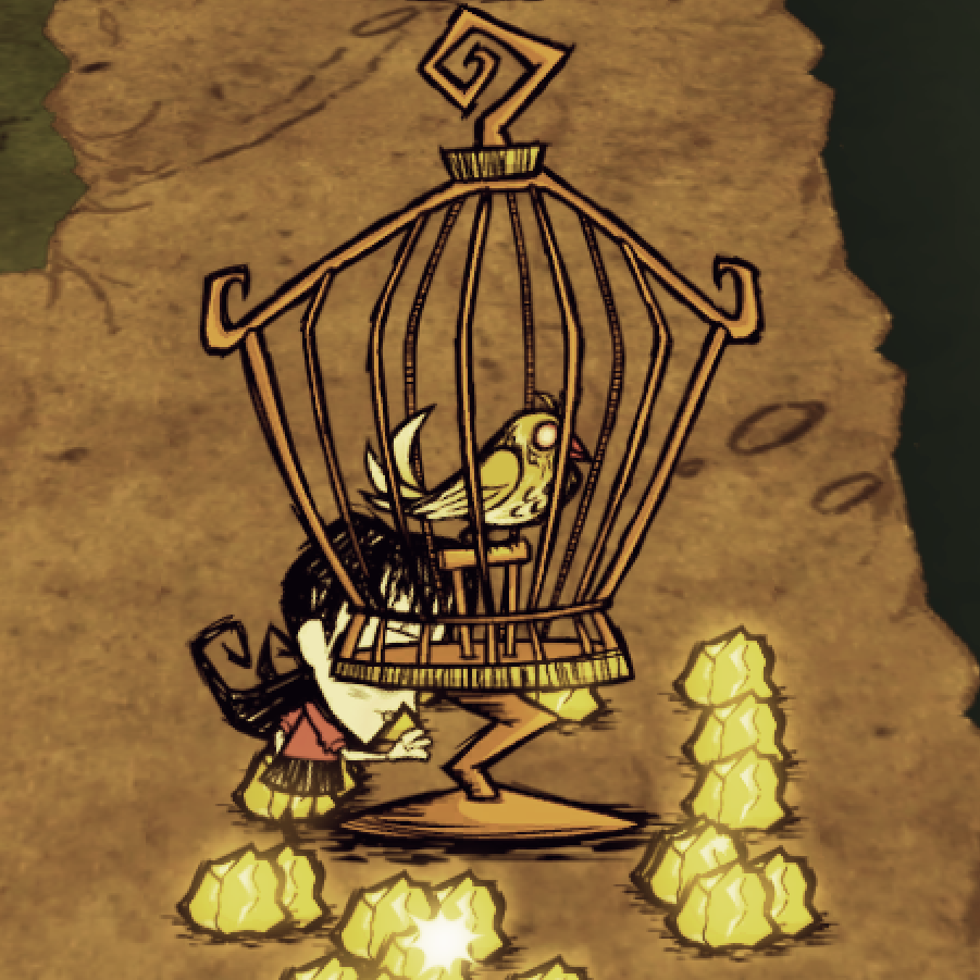 Canary poops gold