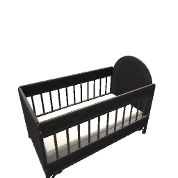 Coraline - Crib -  Infant nursery bed Black