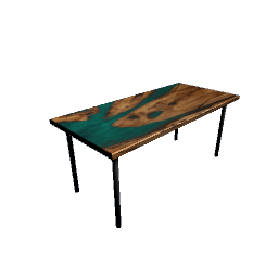 Wood and resin table
